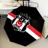 Sein?ikta? Istanbul Fußball Club Regenschirm Klappschirm, Automatikschirm 8-Speichen für Reisen, Campinggebrauch Geschenk für Halloween Weihnachten