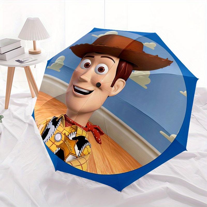 Toy Story Woody Automatic Opening and Closing Umbrella - 8-rib Folding Design, Lightweight and Portable, Suitable for Daily Business Use, Po