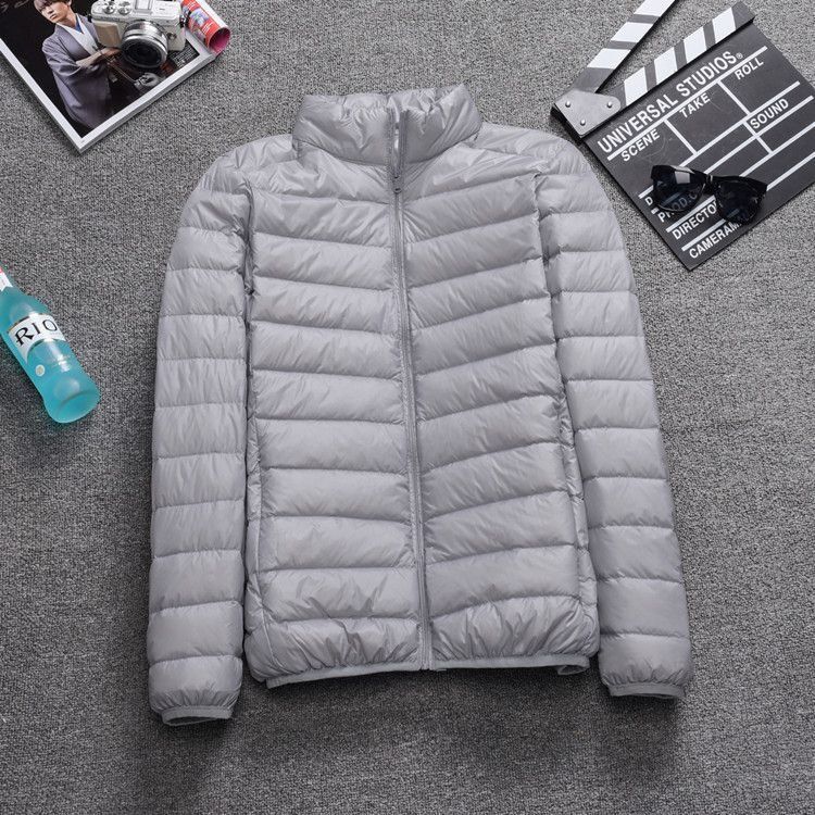 Herren Winterjacke Leichte Daunenjacken Tragbare Kapuzen-Pufferjacken Federdünne Parkas Winddichte Oberbekleidung Jacke