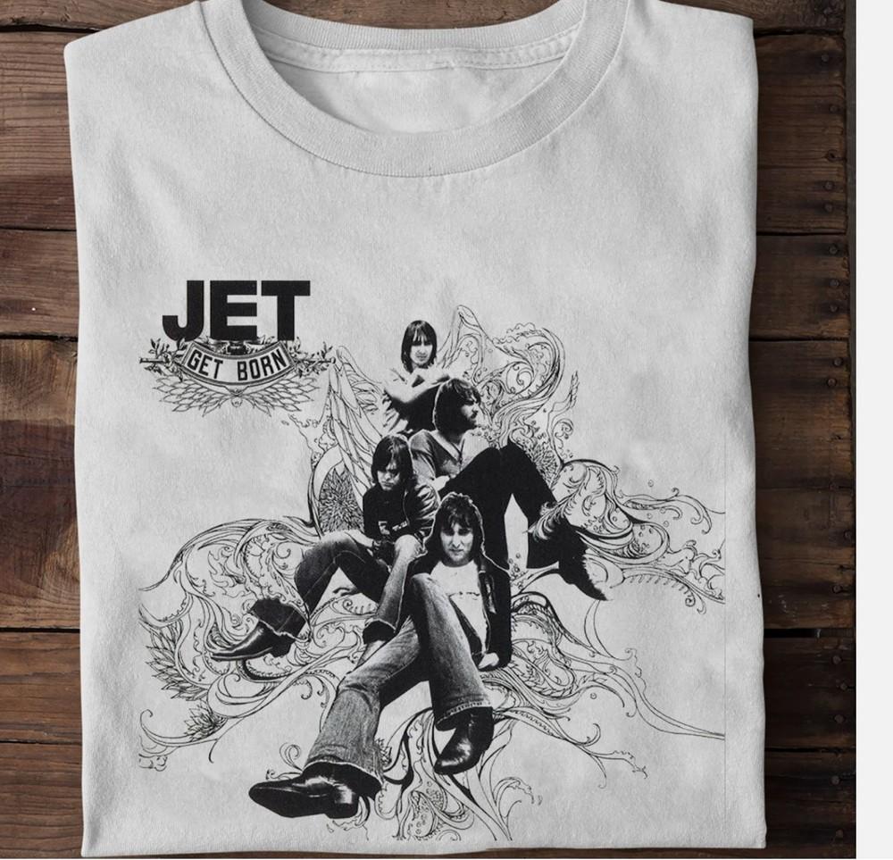 Collection Jet Band Album Get Born T Shirt White All Size Shirt