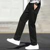 Anta Training Series Solid Color Mid Waist Fleece Straight Leg Casual Pants Men bottoms Basic-Black 952357305-1