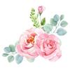 Trois Ratels Qcf4 aquarelle Bouquet fleur voiture autocollant vinyle Pvc décalcomanie pour maison chambre mur fenêtre porte réfrigérateur cuisine