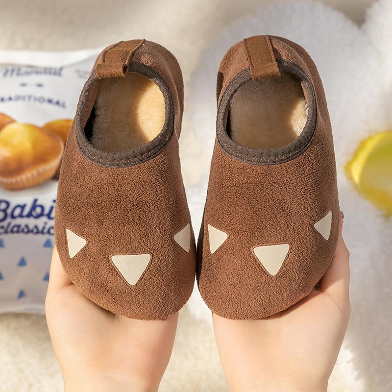 Kids Boys Girls Slippers Cartoon Claw Plush Home Shoes For Children Winter Indoor Bedroom Slippers Baby Warm Cotton Shoes 140(Insole 14 cm) коричневый