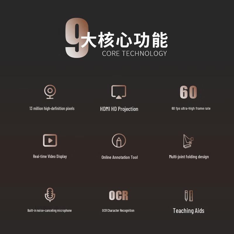 Zhihuixing V50 13MP 4K HD Document Scanner Visualizer CN plug (adapter included)
