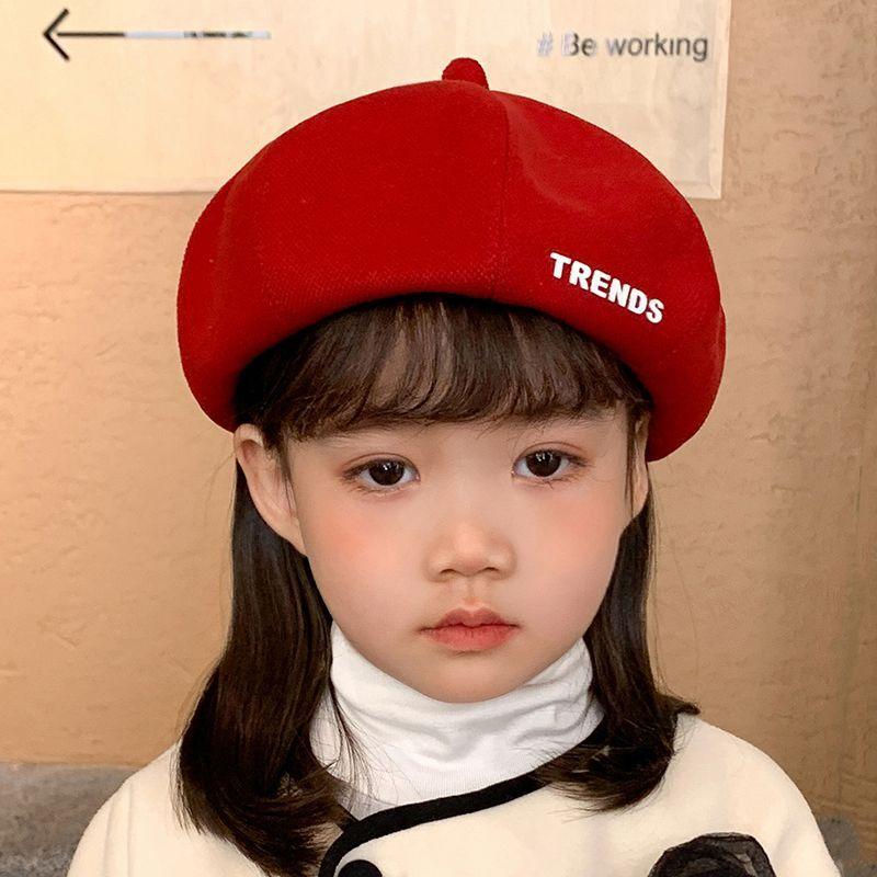 Childrens Wool Beret Hat With Warm Fleece Lining For Winter Kids Girls
