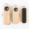 SEE KEAN Wooden Handle Horsehair Shoe Brush