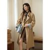 Women's Retro Double-breasted Turn-sleeve Trench Coat