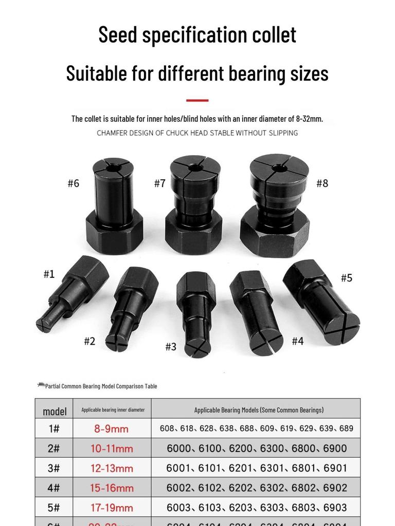 12-Piece Inner Hole Slide Hammer Bearing Removal Tool Set