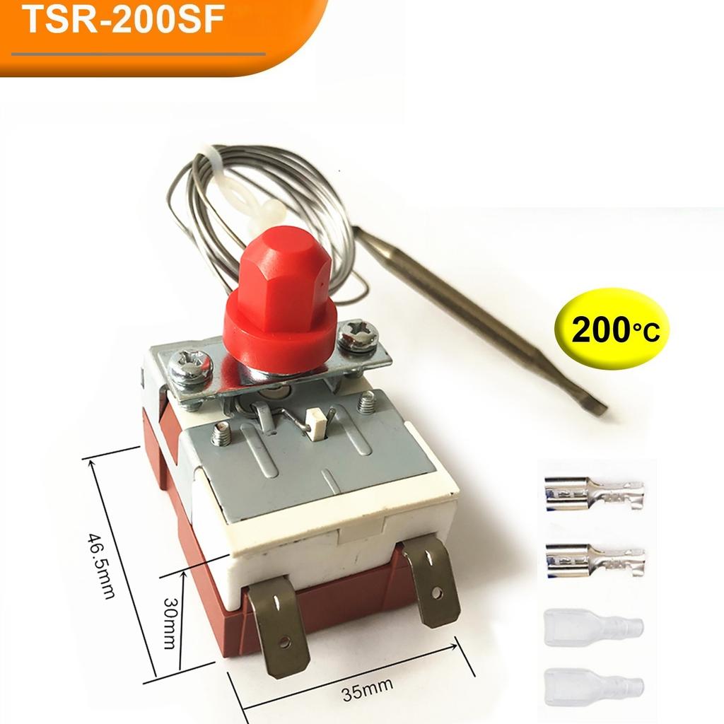 Thermostat Bulb Thermometer Fixed High Temperature Safety Limiter Control Switch Manual Reset Extended Capillary 1m For Oven
