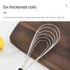 2 Pcs New Stainless Steel Gravy Whisk Rubber Non Slip Egg Whisk Sector Multi-purpose Foldable Whisk Cooking