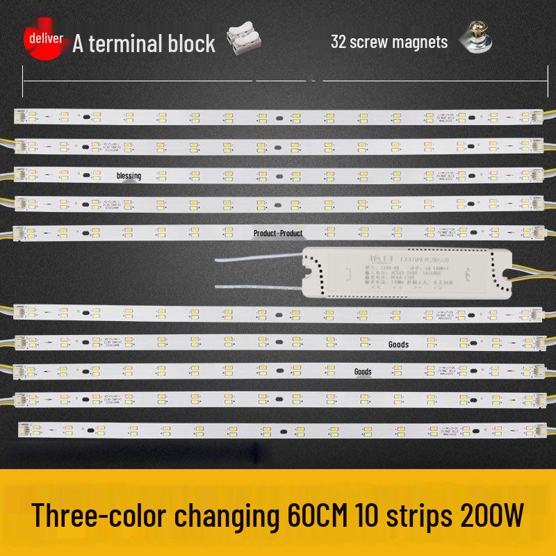 Dimmable LED Ceiling Light Panel: Dual/Triple Color Light Board & Bar