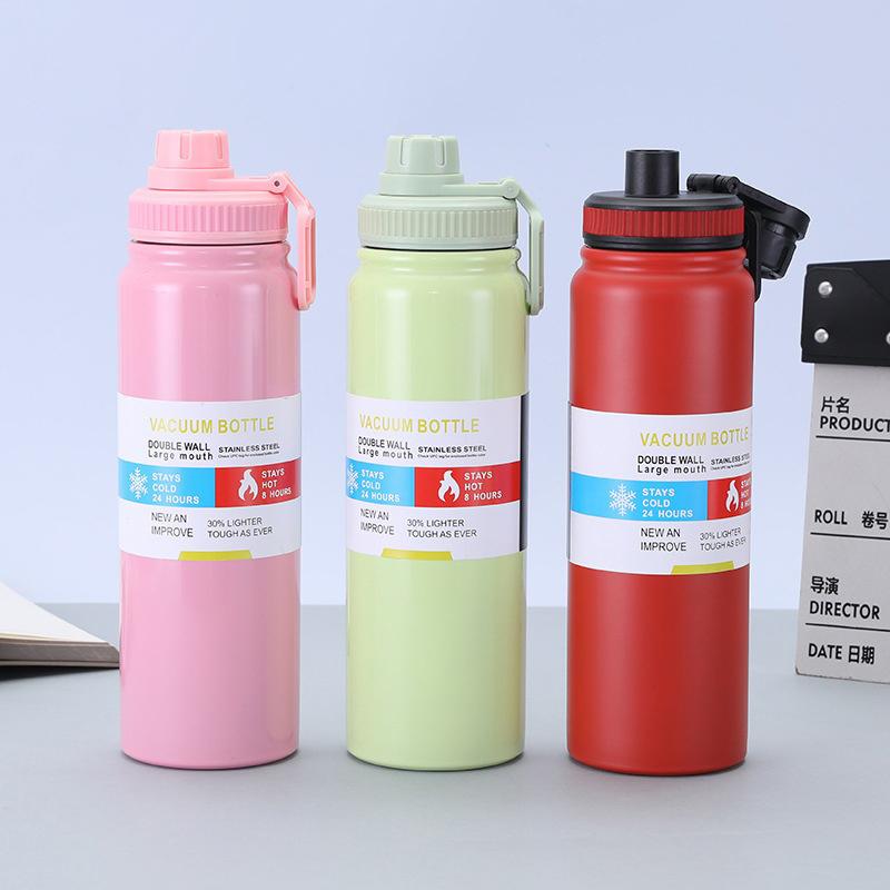 600/800/1000Ml Outdoor Thermos Water Bottle 304 Stainless Steel Insulated Cup Keeps Cold And Heat Thermal Large-Capacity Pot