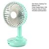 Rotating Desk Fan with 3 Speeds USB Charging Portable Cooling Fan for Office Home Wide-Angle Air Circulation Quiet Summer Gadget