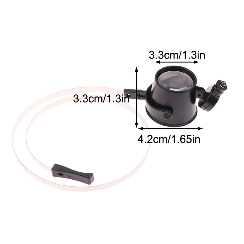 Head Mounted 15X Repair Magnifier With Led Lamp Adjustable Repair Watch Jewelry Tool Magnifier Watchmaker Tools Accessories