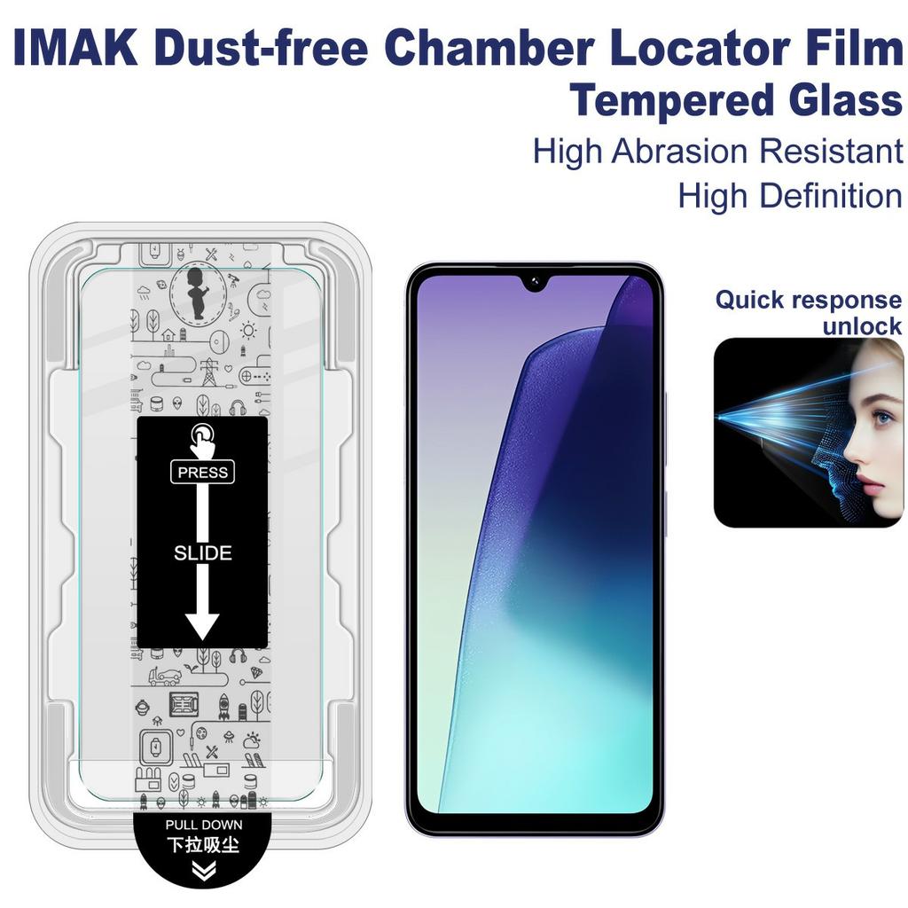 IMAK H Serie Panzerglasfolie für Xiaomi Poco C75 4G/5G/Poco M7 5G/Redmi 14C 4G/5G/Redmi 14R 5G/Redmi A4 5G Displayschutz (Entsperren per Fingerabdruck)