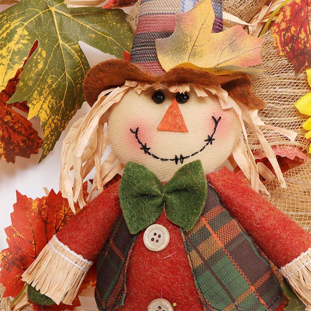 Bright Fall Wreath, Harvest Garland, Front Door Artificial Wreath for The