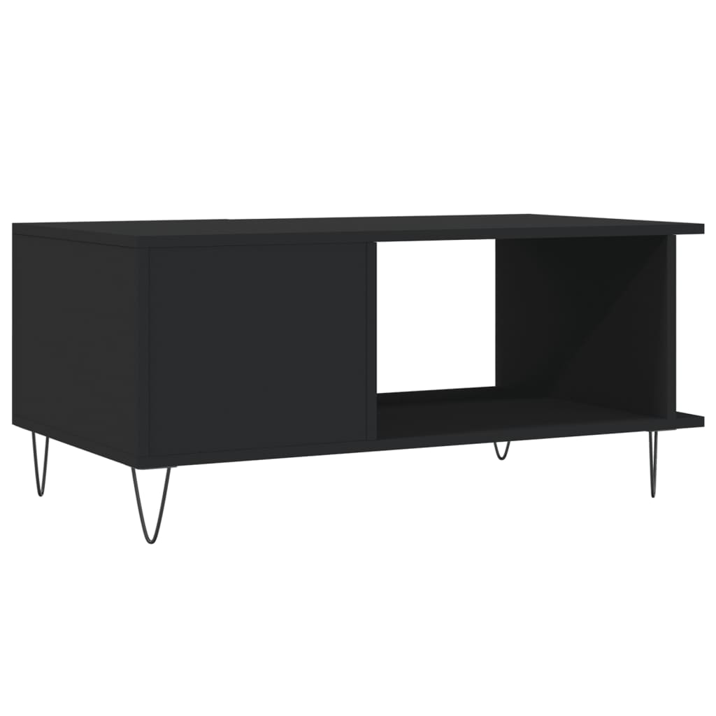Coffee Table, Black, 90x50x40 Cm, Wood-based Material