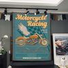Amerikanische Retro-Motorrad-Wandteppich Wandbehang Dekor für Zuhause Bar Foto Hintergrund Promi Live-Stream Kulisse