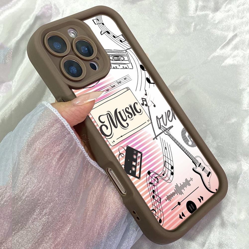 

JT361 MUSIC LOVERS for iPhone 17 16 15 14 13 Pro Max Samsung S26 S25 Ultra A17 A07 A56 A16 A15 A14 A13 Xiaomi 15T Redmi 15c Note 14 13 12 Soft Case Redmi 15C 4G/5G(171.6) коричневий