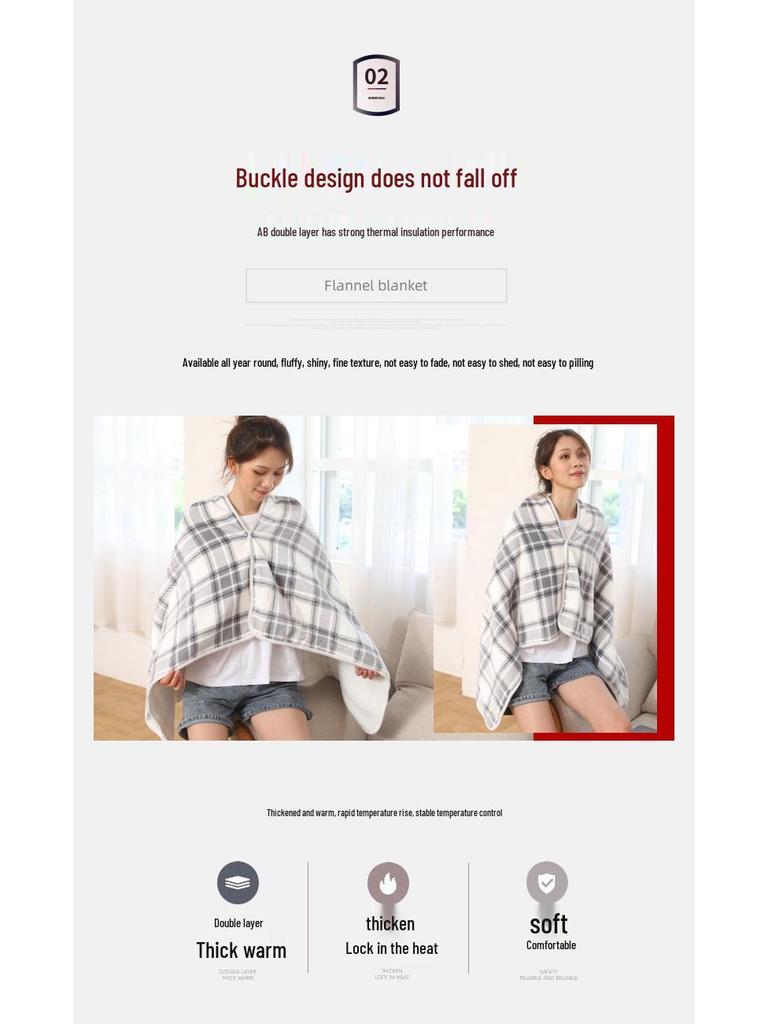 Japanische Büro-Nickerchen-Decke - Doppelseitiger dicker Winterschal