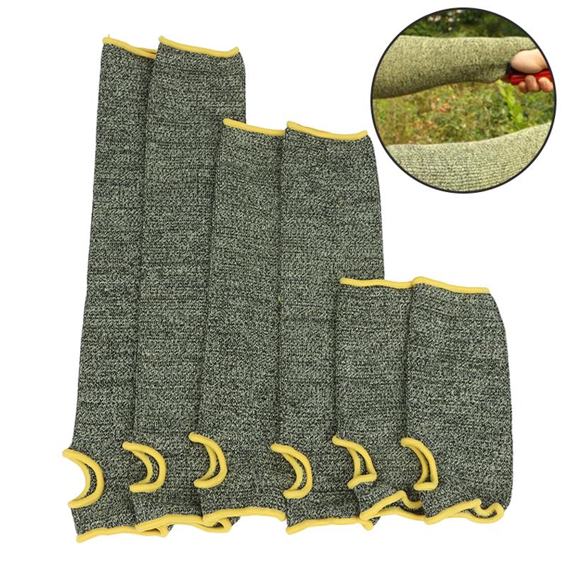 1 Pair Anti-Cut Arm Glove Sleeves 20/36/45cm Aramid Fiber For Cut Proof And Heat Resistant Welding Gardening Work