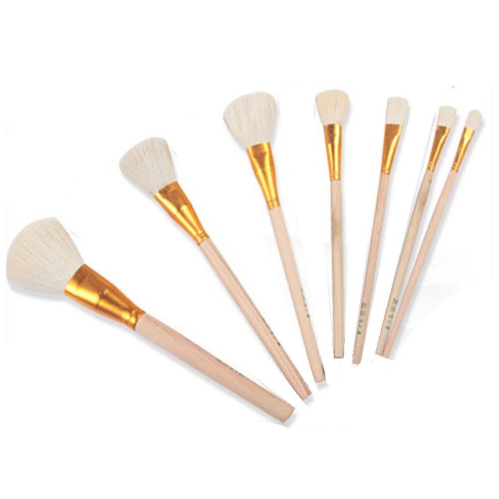 

Деревянная ручка Акварельная керамическая глазурь Живопись Шерстяная кисть Кисть для рисования Художественные принадлежности Расческа для волос 7pcs/set