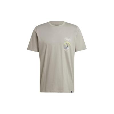 adidas Growth Graphic Tee Silver Pebble Men Streetwear IS1038