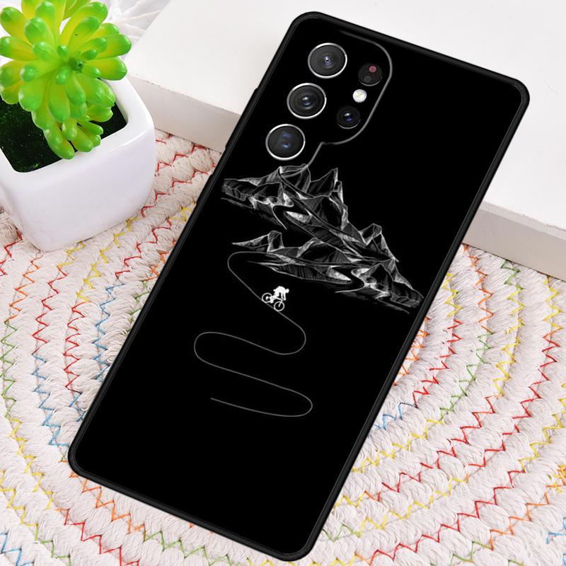 Mountain Bike Cycling Silicone Phone Case For Samsung Galaxy note 10 pro S26 S25 S24 S23 S22 S21 Plus S25Ultra Capa Cover