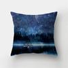 Blue Sea Landscape Ink Scenery Print Pattern Cushion Cover Home Living Room Sofa Decorative Pillow Pillow Cover 40X40CM