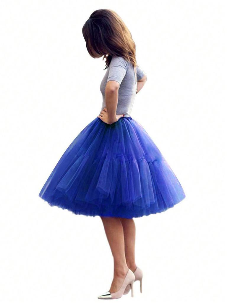 Gelber superflauschiger Tutu-Rock im Prinzessinnenstil – weicher weißer Mesh-Polyester-Gaze-Rock