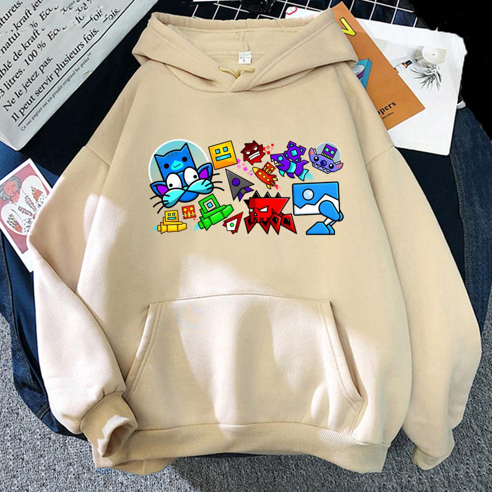 Geometry Dash Hoody Rhythm Platform Electronic Games Graphic Printing HOODIE for Autumn/Winter Sweatshirt with Hooded