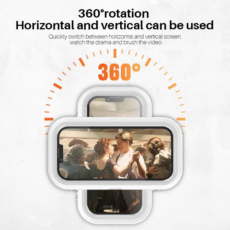 Handyhalterung Verstellbare Klebende Wandhalterung Wasserdichte Box Dusche Badezimmer Handy Ständer TV Aufholnutzung Alle Smartphones