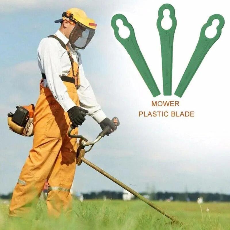 100pc L83 Plastic Lawn Mower Blade Gourd Shaped Courtyard Lawn Garden Lawn Mowing Electric Tool Accessories Blade Set