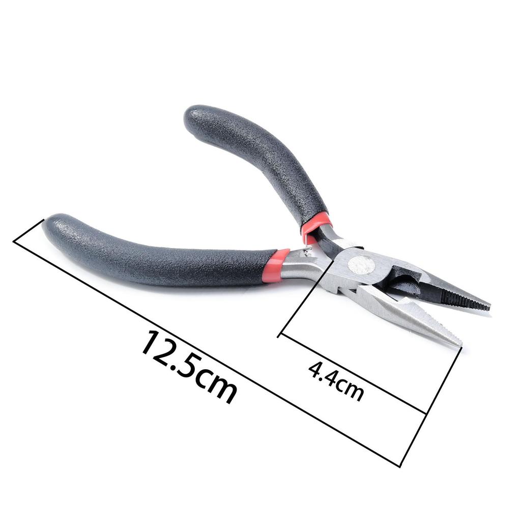 Handmade Mini Jewelry Pliers Set: Needle Nose, Diagonal Nose, Round Nose Pliers for DIY and Jewelry Accessories.