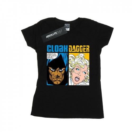 Marvel Womens/Ladies Cloak And Dagger Comic Panels Cotton T-Shirt