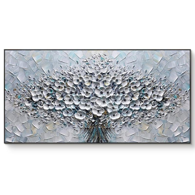 💰Köp billigt online Oil Painting Pure Handpainted Modern White Flower