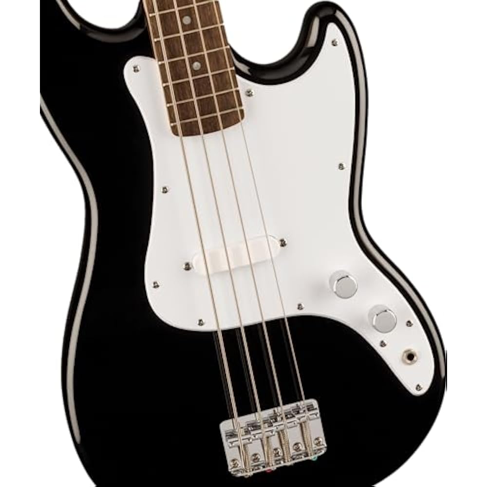 Squier by Fender Squier Sonic™ Bronco™ Bass, Laurel Fingerboard, White Pickguard, Black with Soft...