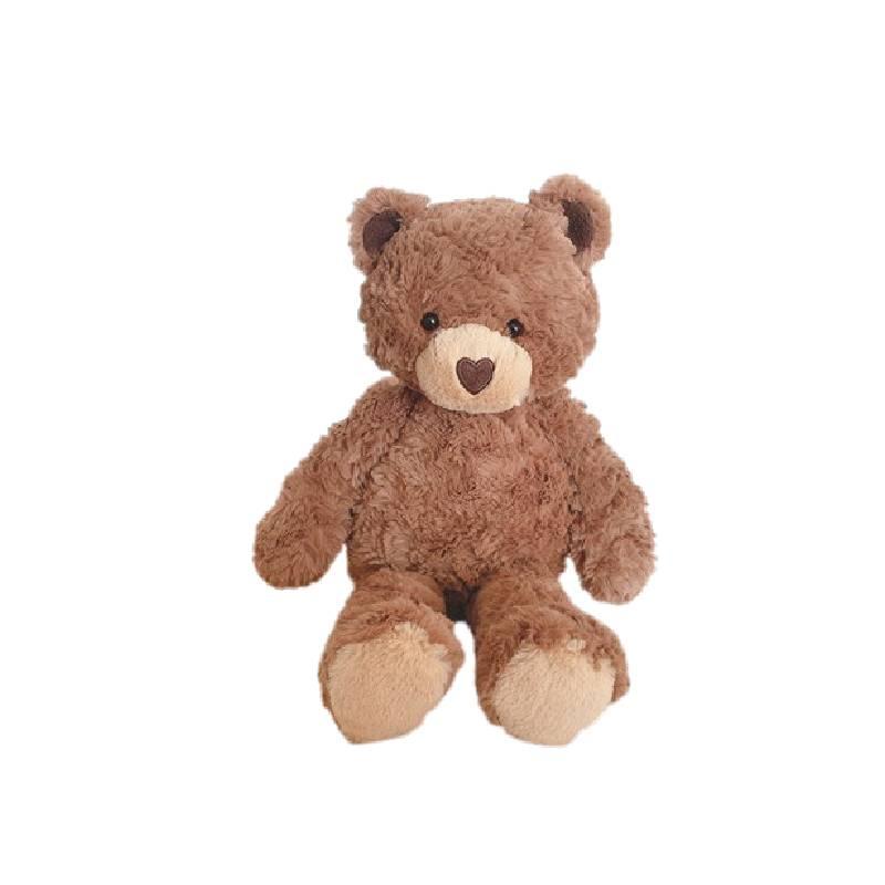 Entzückendes herzförmiges Plüsch-Teddybär-Spielzeug für beruhigenden Komfort, 41,9 cm groß, langes, zotteliges braunes Fell