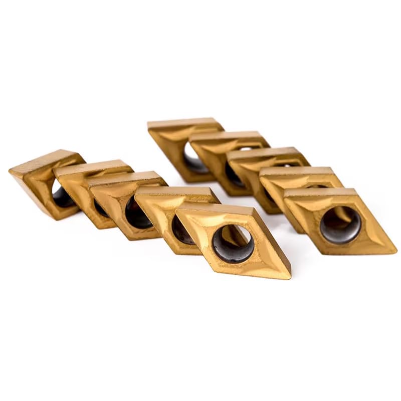 Zmart DCMT070204 10pcs Carbide Inserts 4pcs 12mm Boring Bar Tool Holder 4pcs Wrench for Lathe Turning Tool + +