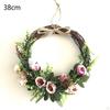 Artificial Flower Wreath for Front Door, Wall Hanging Outdoor Spring Flowers