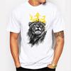 2020 T shirt Men Crown Lion 3D White printing Mens Tshirt Fashion Animal Casual ShortSleeve oneck hipster tops harajuku  tee