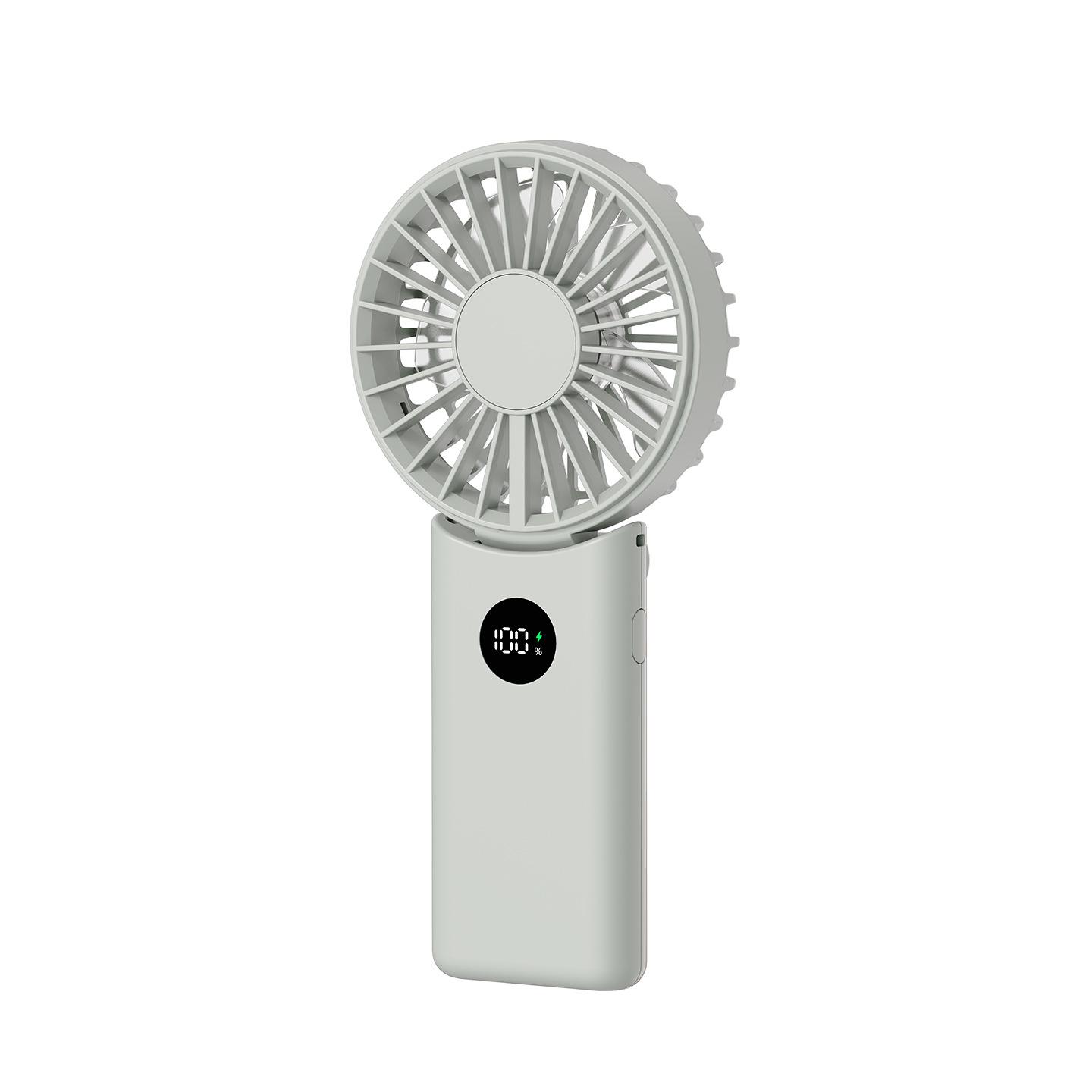 

2026 Foldable Mini Handheld Fan with Digital Display - Strong Wind & Low Noise 71*27*157mm