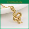 Snyggt 2023 Geometriskt Djur Orm Hänge Halsband För Stilfulla Kvinnor Smycken