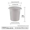 Extra Large Thickened Household Water Storage Bucket with Lid, White, for Fermentation & Enzyme Processing.
