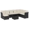 VidaXL Garden Lounge Set with Cushions 9 Pcs, Patio Sofas, Patio Furniture Set, Outdoor Furniture, Black 3249895