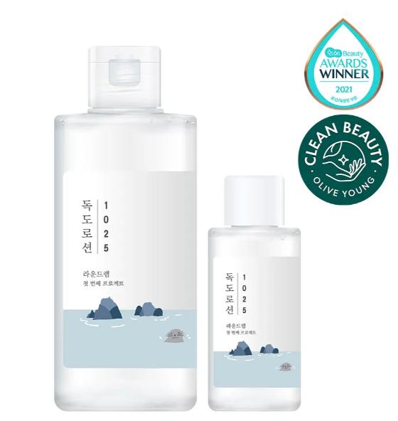 ROUND LAB 1025 Dokdo Lotion 200 Ml Set with 50 Ml