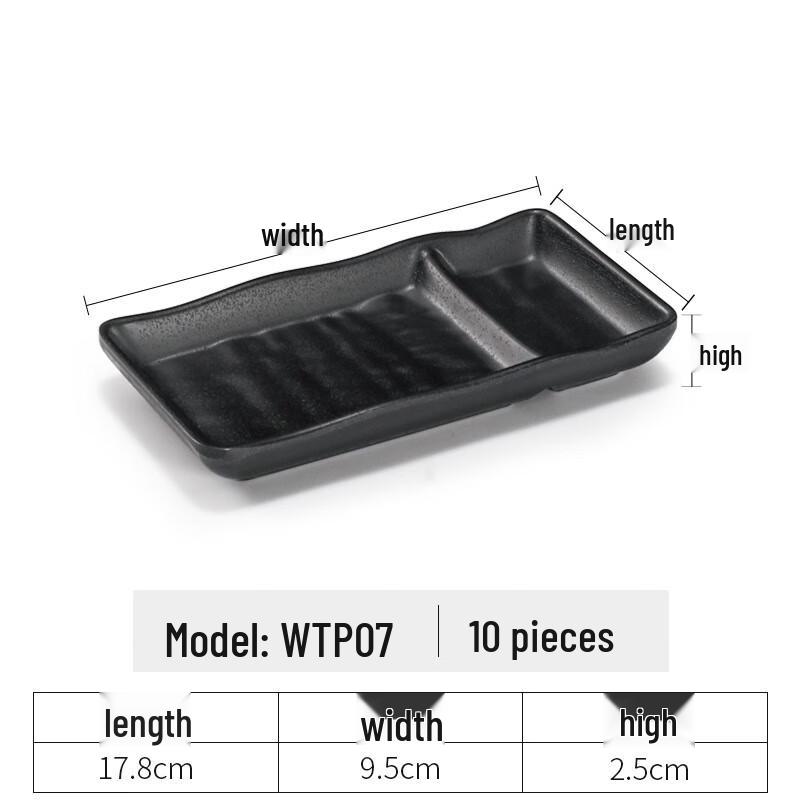 Jun Shiqi ZZ Japanese Melamine Side Dish Plate Set 10-pack