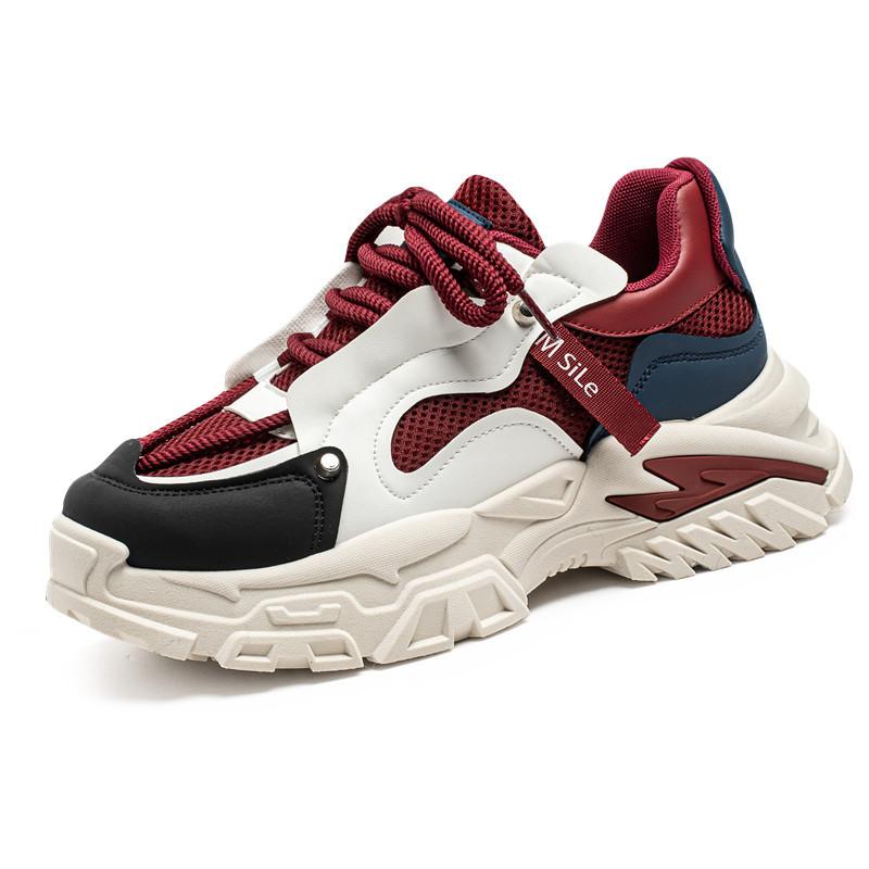 

Men s shoes spring and autumn new men s thick-soled heightening dad shoes men s youth contrasting colors sports and leisure trendy shoes 39