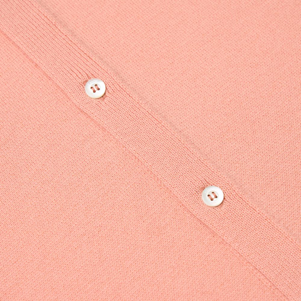 VERNO 24Ss Essential Collar Cardigan Pink