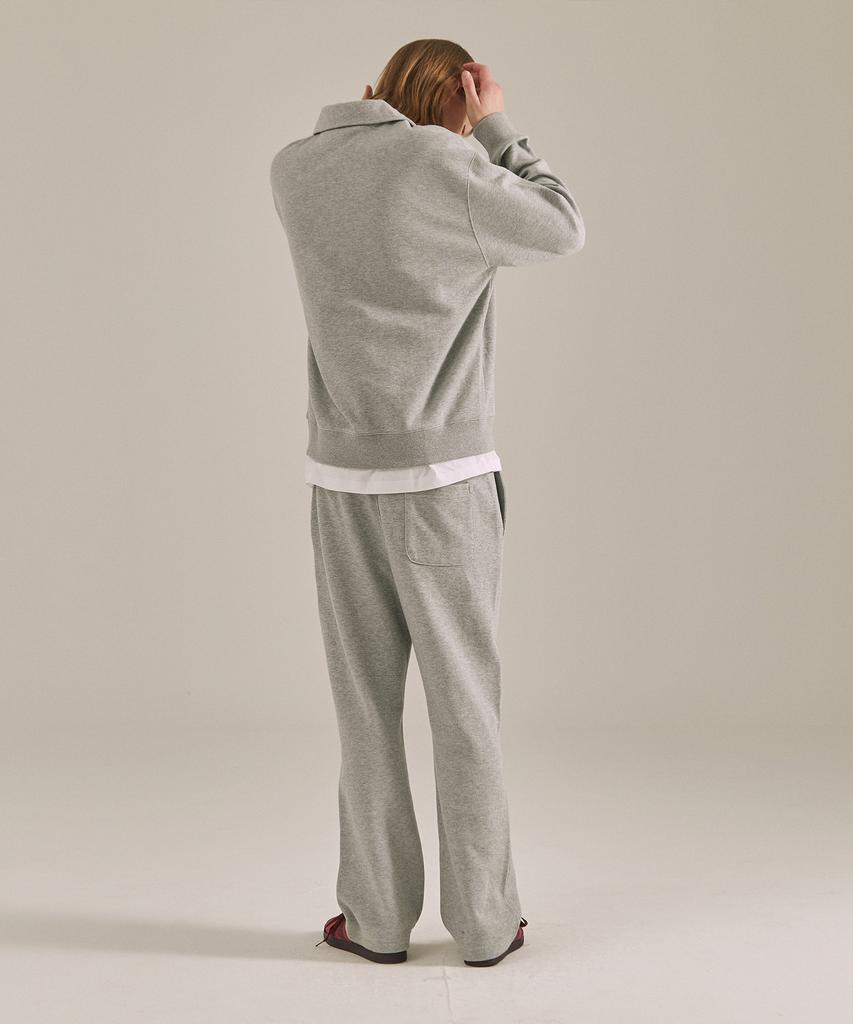 BASIC HOUSE Uni Basic Straight Pants Melange Grey Lypt0101